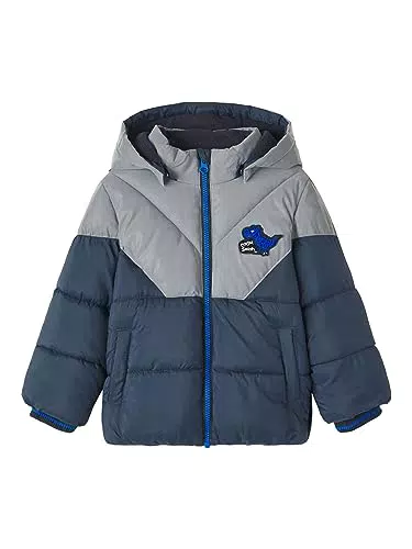 NAME IT NMMMORTEN Pufferjacke für Jungen, reflektierende Winterjacke
