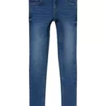 NAME IT Mädchen Nkfpolly Dnmtax buks Noos Hose, Medium Blue Denim