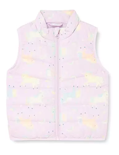 NAME IT Mädchen NMFMYLANE Pufferweste mit Einhorn-Motiv