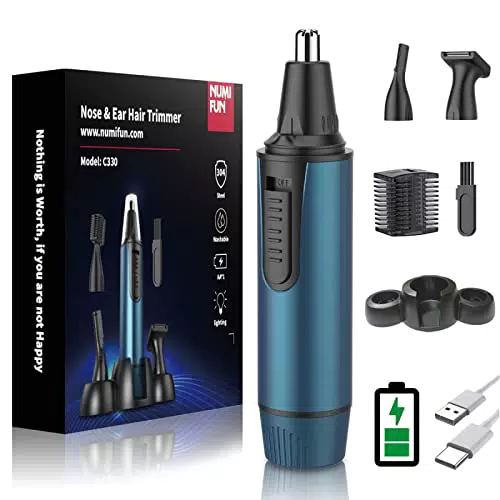 Nasenhaartrimmer von [Brand], 3-in-1 Ohrhaarschneider, USB wiederaufladbar, IPX7 wasserdicht
