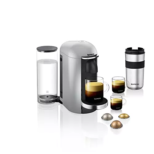 Nespresso Krups XN900E Vertuo Plus Deluxe Kaffeekapselmaschine mit 1,7 l Wassertank