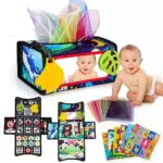 Nicknack Baby Spiegel Spielzeug – Faltbares Bauchlage Spielzeug mit Knisterbuch