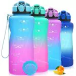 Niggeey Sport Trinkflasche Auslaufsicher BPA-frei mit Zeitmarkierung für Kinder