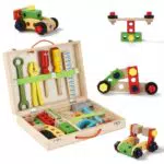 Nuangoo Werkzeugkoffer für Kinder - Holzspielzeug und Lernspielzeug für 3-8 Jahre
