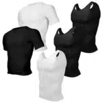Odoland Herren Kompressionsshirt Kurzarm Tank Top Shapewear