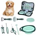 Onherm Tierpflegeset für Hunde und Katzen - Bürsten, Scheren und Zahnbürste