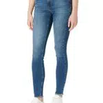 ONLY Damen Skinny Fit Ankle Jeans mit Fransen am Saum - ONLBLUSH Cropped Röhrenjeans