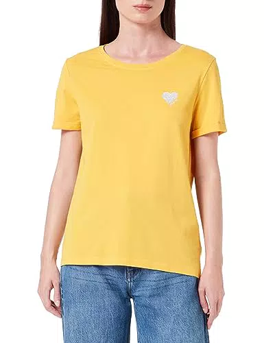 ONLY Onlkita Life S/S Logo Top Noos mit Glitzerherz