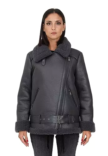 ONLY ONLNEWLIS Faux Leather Aviator Jacke für Damen