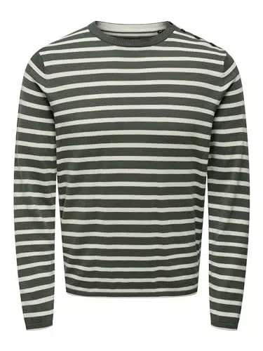 ONLY & SONS Herren Onskalby Reg 12 Stripe Strickpullover