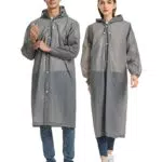 Opret 2 Stück Regenmantel Durchsichtiger Regenponcho für Damen Herren