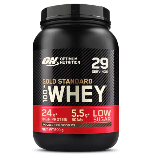 Optimum Nutrition Gold Standard 100% Molkenproteinpulver für Muskelaufbau und -regeneration mit natürlich vorkommendem Glutamin und BCAA-Aminosäuren