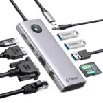 ORICO Docking Station 10 in 1 USB-C mit HDMI 4K, VGA, USB 3.0, Gigabit Ethernet