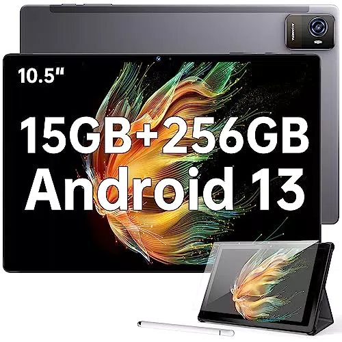 OUKITEL OKT3 Tablet - Android 13, 15GB RAM, 256GB ROM, 10,5 Zoll, Dual SIM, LTE/5G