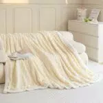 Oushebck Kuscheldecke Sherpa Zweiseitige Sofadecke für Winter und Zuhause