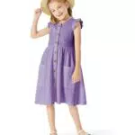 PATPAT Rüschen Kleid für Mädchen aus 100% Baumwolle – ideal für Feiern und Partys