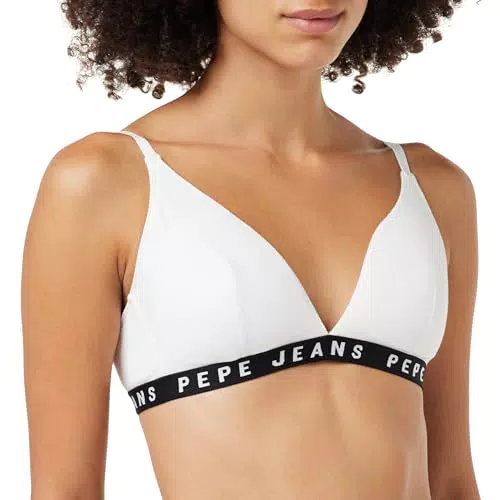 Pepe Jeans Damen Logo B Bra, White