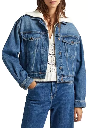 Pepe Jeans Damen Relaxed Jacket im Denim-Stil