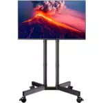 PERLEGEAR TV Ständer Rollbar für 32-70 Zoll Fernseher, Höhenverstellbar, Neigbar