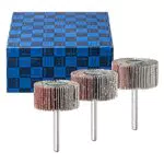 Fächerschleifer-Set für Feinschliff & Finish Ø40x20mm Schaft-ø 6mm A60, 80, 120