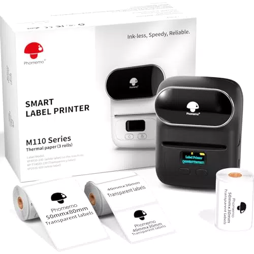 Phomemo M110 Etikettendrucker Bluetooth für Einzelhandel und kleine Unternehmen