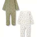 PIPPI Unisex Baby Schlafanzug mit Druckknöpfen – Modell Nightsuit