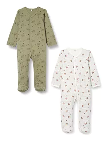 PIPPI Unisex Baby Schlafanzug mit Druckknöpfen – Modell Nightsuit