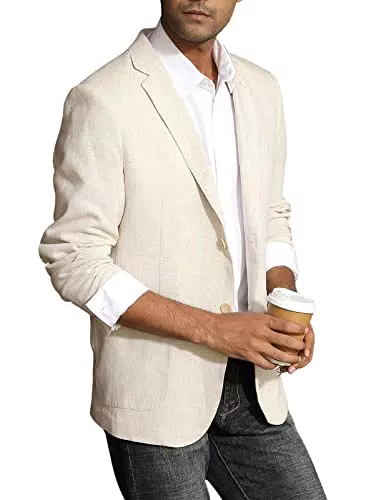 PJ PAUL JONES Herren Leinenblazer Regular Fit Sportlich Modern