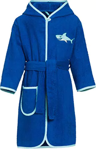 Playshoes Jungen Frottee Hai Bademantel