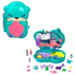 Polly Pocket HCG16 - Otter Aquarium mit Micro Polly & Nicolas Puppen für Kinder