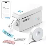 Etikettendrucker POLONO P31s Bluetooth Selbstklebendes Beschriftungsgerät - Tragbarer Mini Label Printer für iOS und Android - Zuhause und Büro