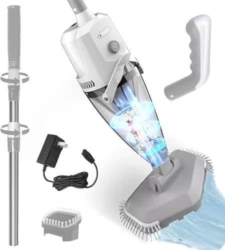 PoolyPoly Akkubetriebener Poolsauger mit Teleskopstange für effektive Reinigung