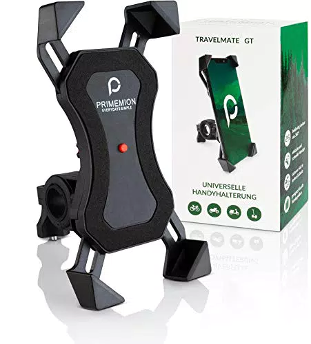 PRIMEMION Handyhalterung für Fahrrad und Motorrad mit 360° Kugelgelenk