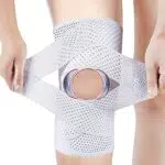Professionelle Kniebandage mit offener Patella und V-förmigem Riemen für Gelenkschmerzen