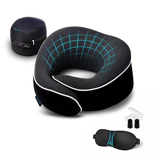 Proglobe Nackenkissen Flugzeug – Orthopädisches Reisekissen aus 100% Memory Foam