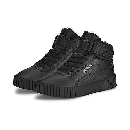 PUMA Carina 2.0 MID WTR JR Sneaker, Dark Jasper-Alpine Snow Silver