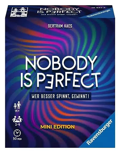 Ravensburger Nobody is perfect Mini Edition - Kommunikatives Kartenspiel für die Familie