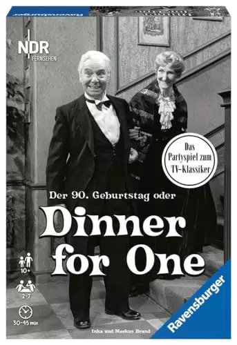 Ravensburger Partyspiel - 90. Geburtstag oder Dinner for One für Erwachsene und Kinder ab 10 Jahren