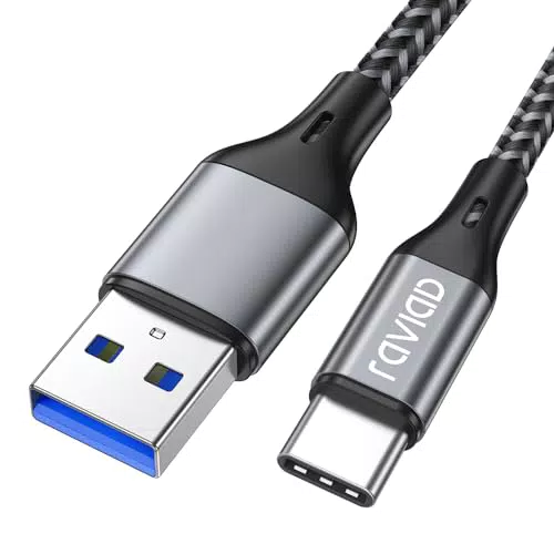 RAVIAD USB C Kabel 1M – Schnellladekabel USB 3.0 für iPhone 15 Pro Max, Samsung Galaxy