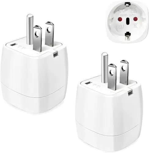 Reiseadapter USA - Steckdose Deutschland zu Amerika/Kanada/Mexiko/Thailand (Typ B)
