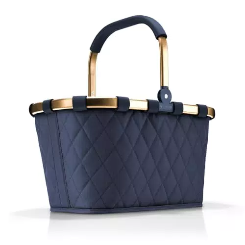 reisenthel carrybag frame rhombus blue Stabiler Einkaufskorb mit viel Stauraum und praktischer Innentasche Elegantes und wasserabweisendes Design
