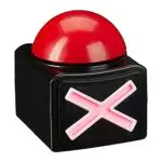 Relaxdays Buzzer mit Sound und Licht für Spielabende und Partys