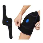 Relaxdays Kühlkissen Knie, wiederverwendbare Bandage mit Klettverschluss, warm & kalt