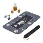 Relaxdays Pokermatte Texas Holdem rutschhemmend Pokertischauflage