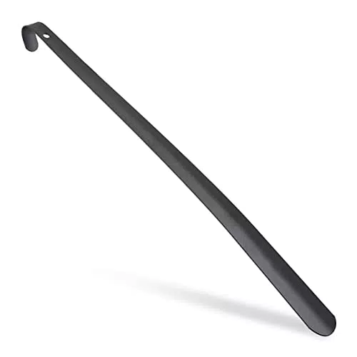 Relaxdays Schuhlöffel Metall 60 cm - Komfortabler Schuhanzieher mit Griff