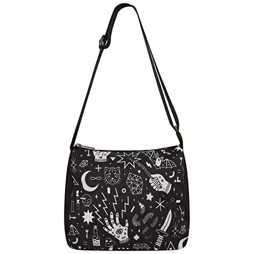 Ro Rox Handtasche Make-up Geldbörse Katze Einhorn Baphomet