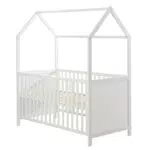 Roba Hausbett - FSC-zertifiziertes Babybett in Hausoptik, höhenverstellbar und umbaubar