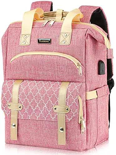 Rucksack Damen - Schulrucksack mit USB Ladeanschluss und Laptopfach 15,6 Zoll