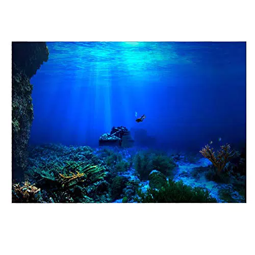 Aquarium Film Hintergrund Dekoration für die Wand - 76 * 46cm