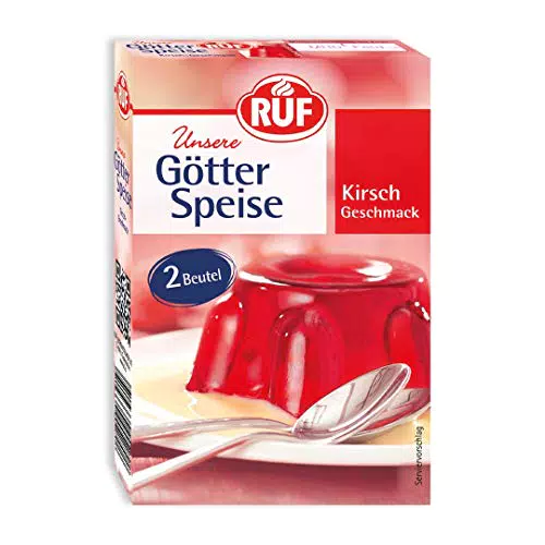 RUF Götterspeise Kirsch - Wackelpudding Pulver für einfache Zubereitung
